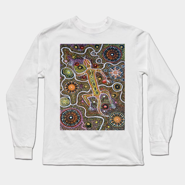 Oola the Lizard Long Sleeve T-Shirt by kunjawildifeart